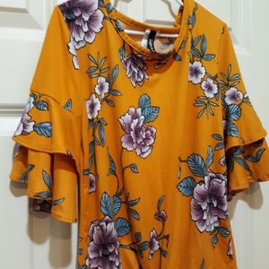 Girl's Insta Girl ruffle sleeved Floral shirt